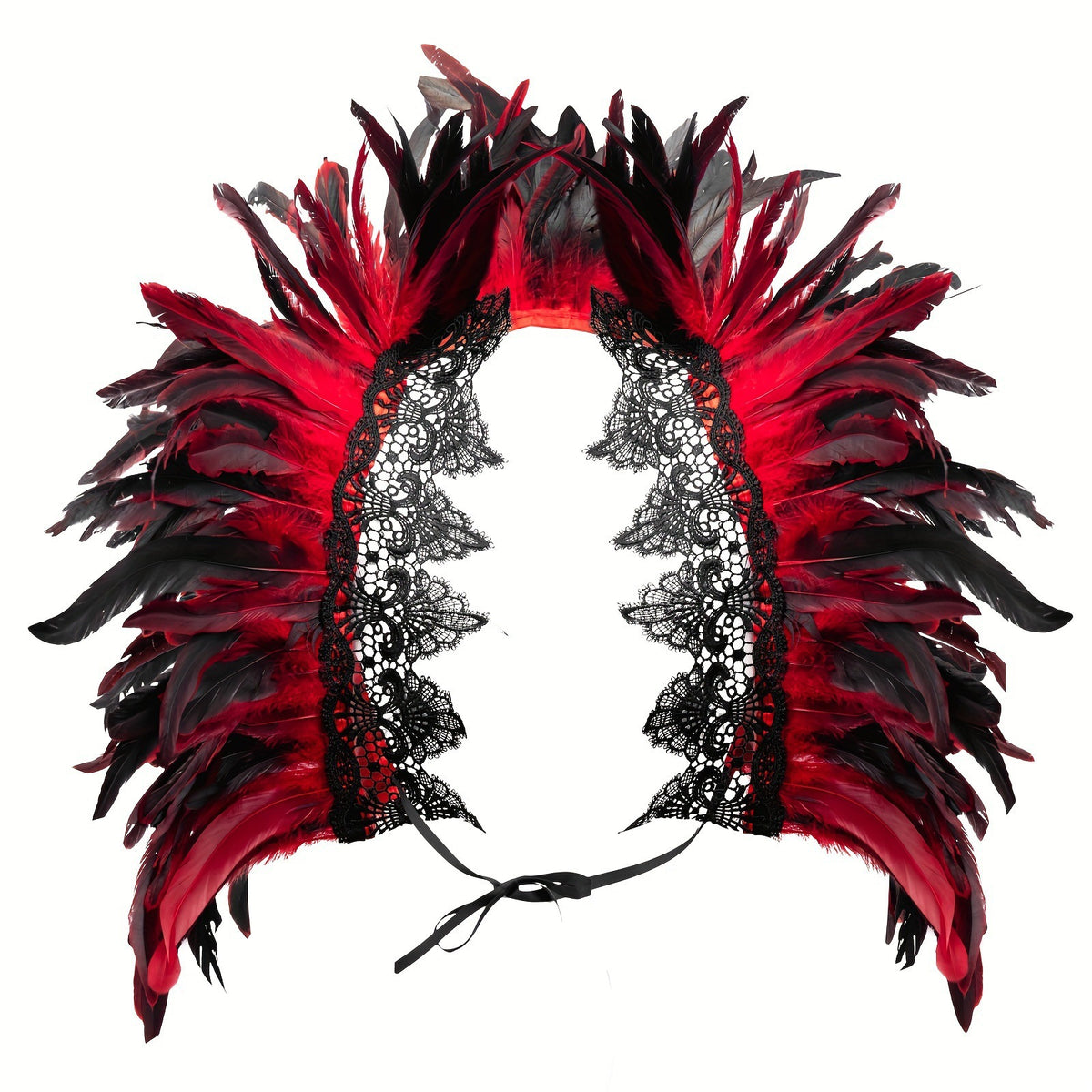 🎪 Les Plumes de la Funambule — Étole Gothique en Plumes & Dentelle