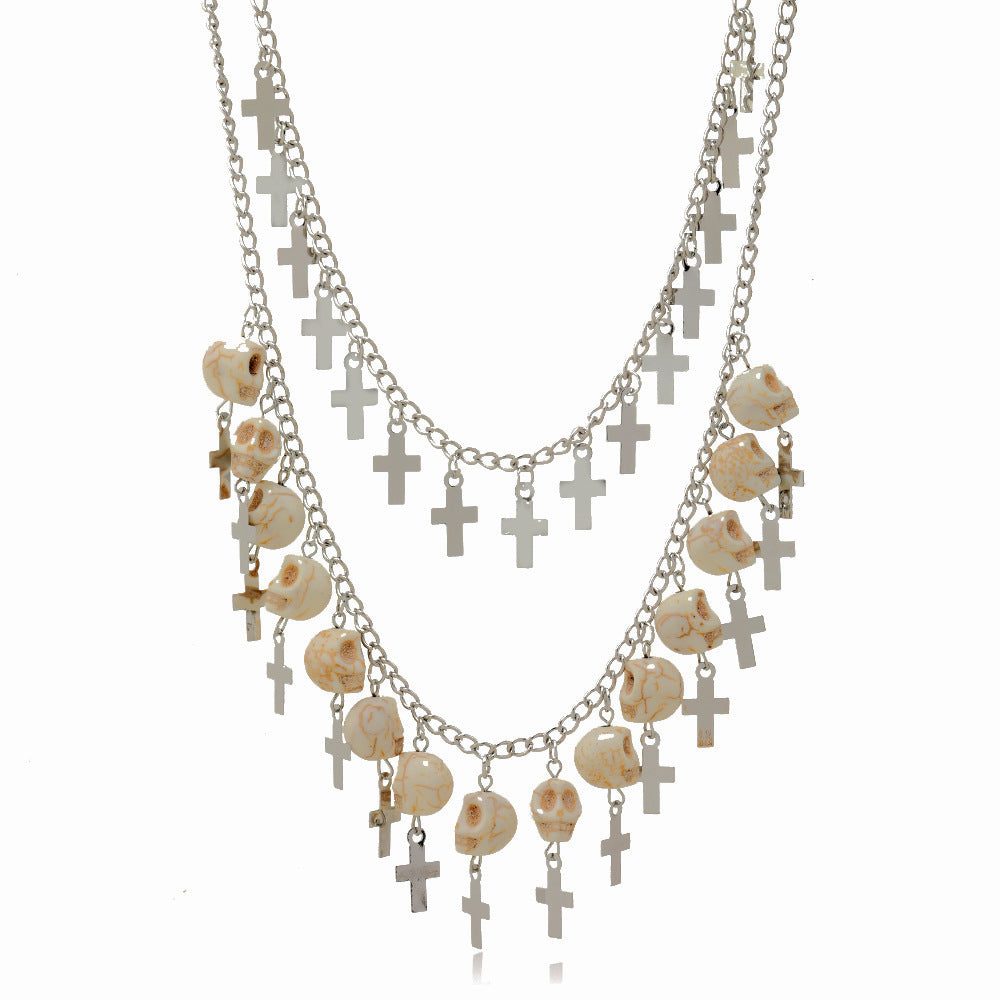 Les Reliques de Minuit — Collier Crânes & Croix