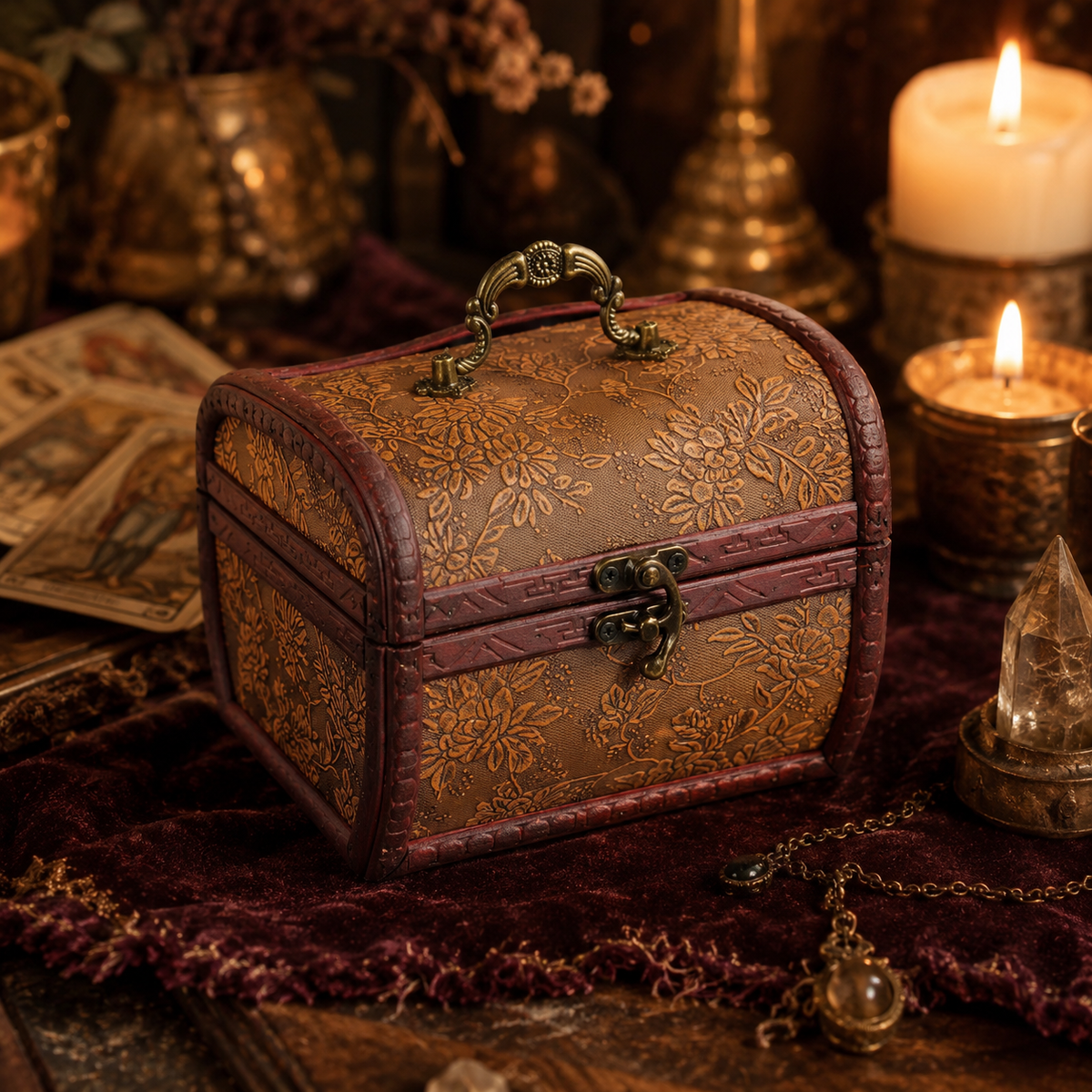 Coffret des Bohémiennes – Idée Cadeau Gothique Boîte Vintage Florale