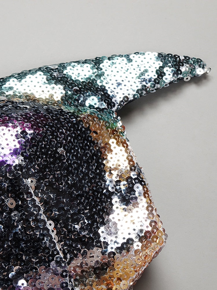 🦋 Robe Papillon des Abysses – Sequins irisés