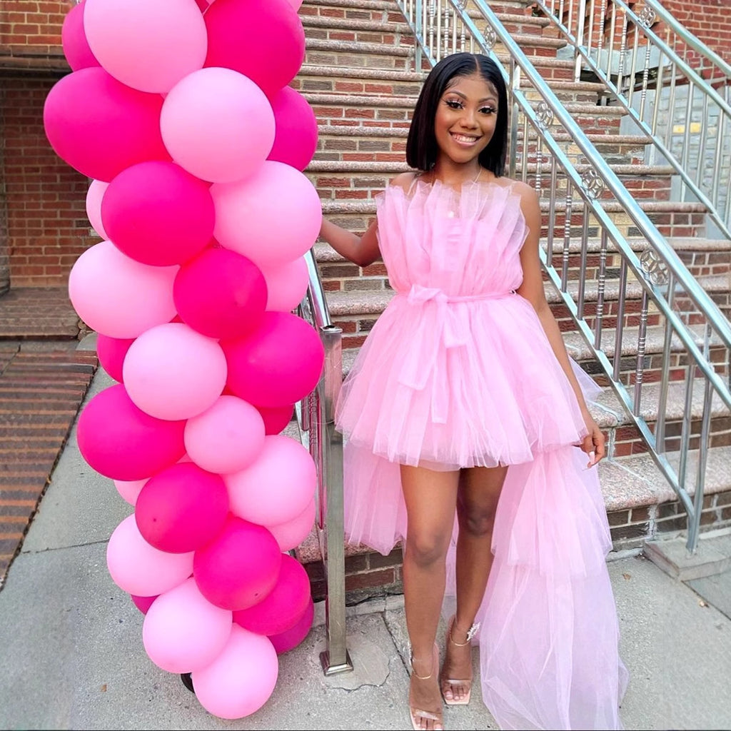 Robe Papillon en Tulle – Bustier & Traîne Asymétrique