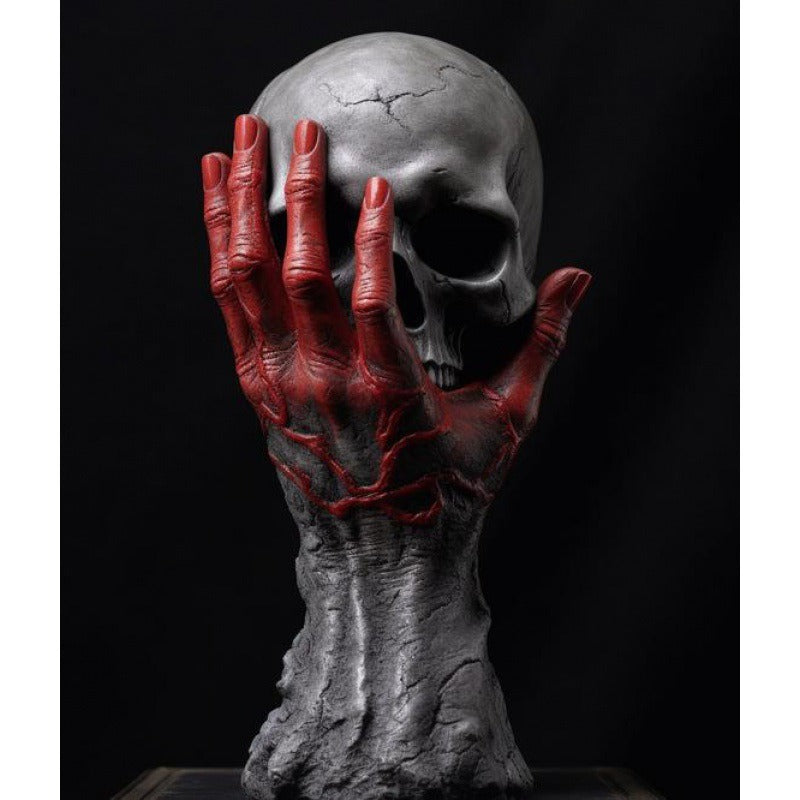 💀 La Main du Jugement — Ornement Gothique au Crâne
