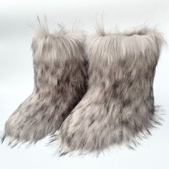Bottes fourrées d’hiver – Effet fourrure & doublure chaude