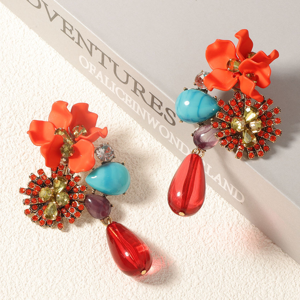 Les Fleurs de Salem – Boucles d’Oreilles Goutte Écarlate