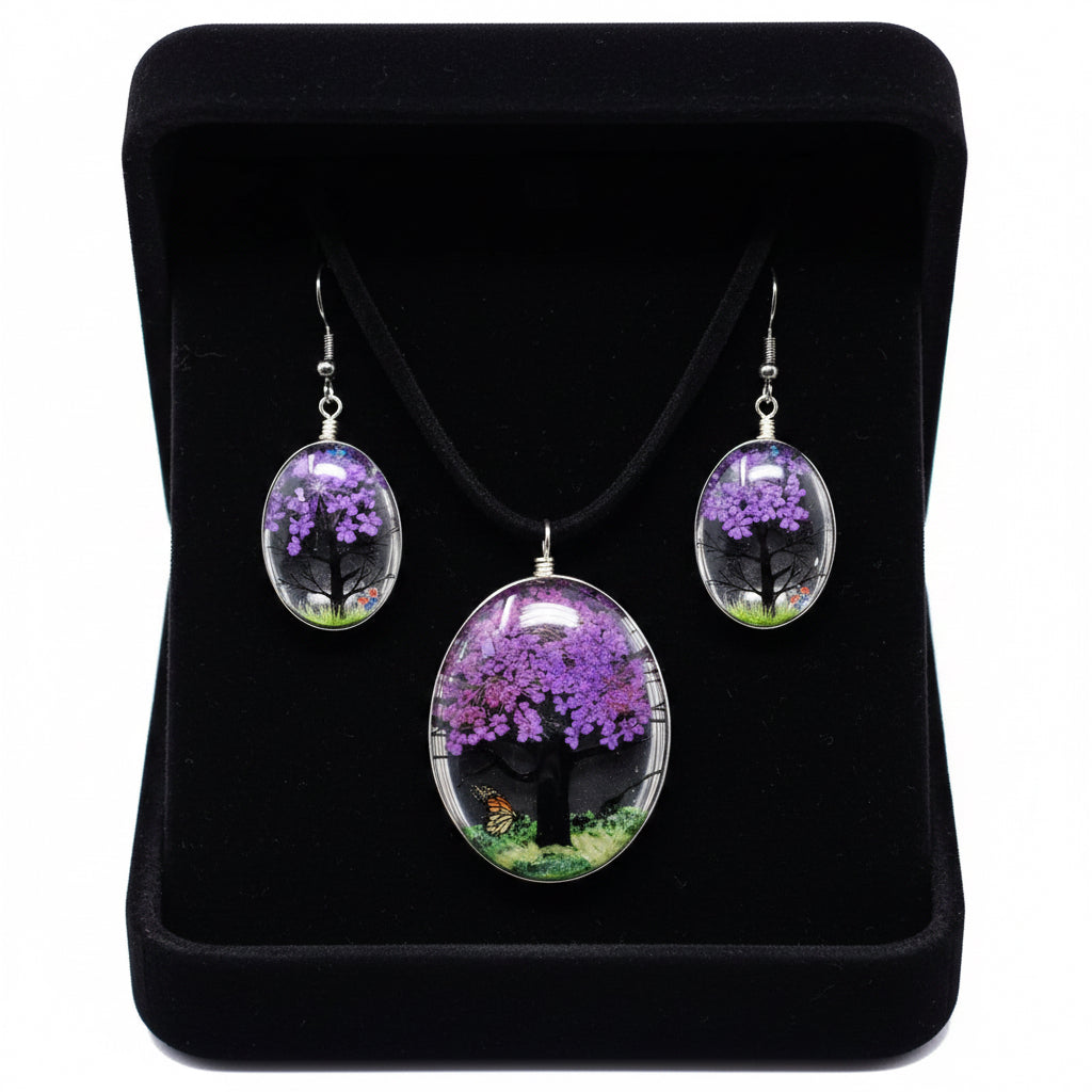 L'Arbre des Sortilèges — Parure Wicca aux Fleurs Pressées