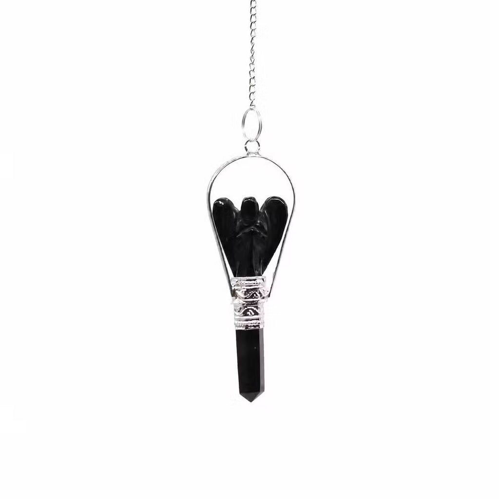 Pendule Ange Noir – Agate Noire