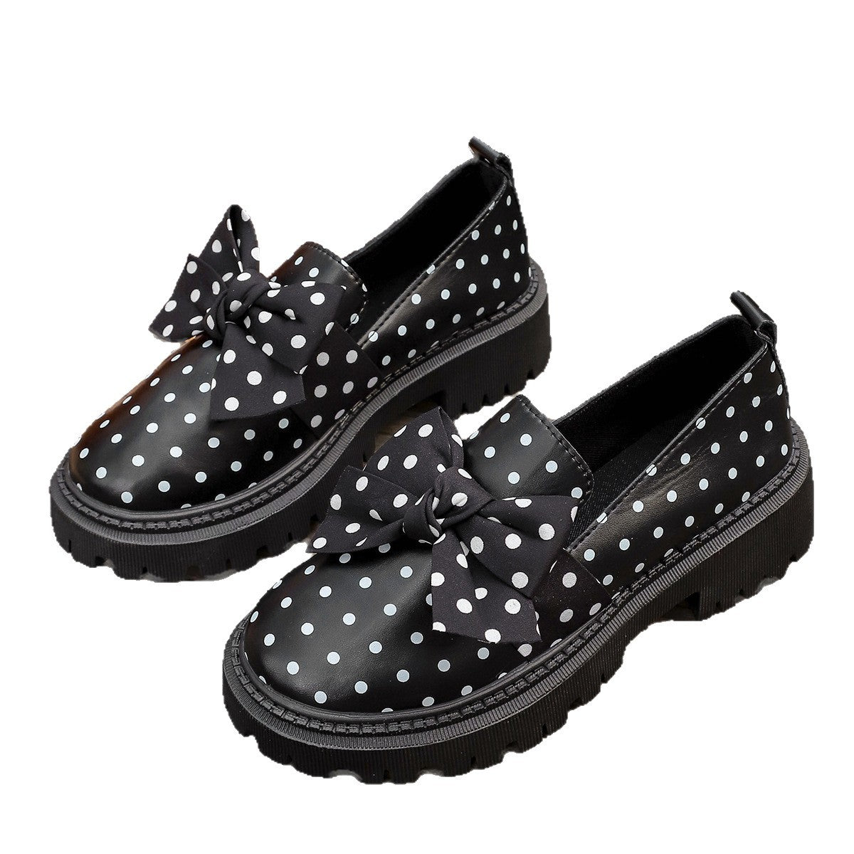 Mocassins Arlequin Nocturne – Pois & Nœud