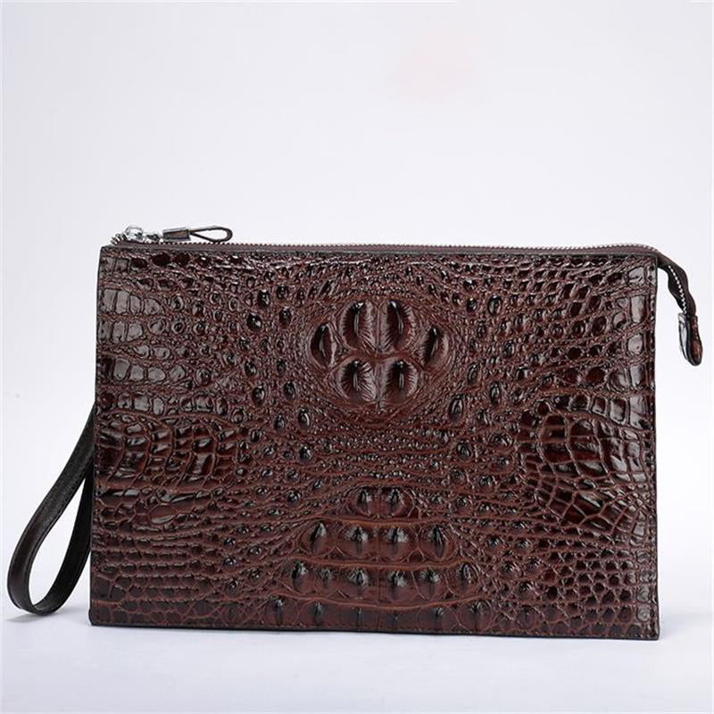 Pochette Homme en Cuir Croco – Dandy des Ombres
