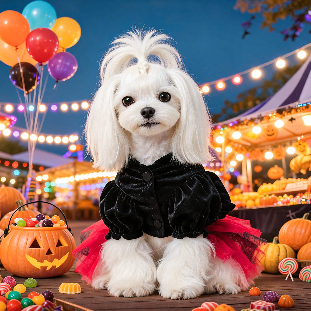 La Petite Pirate des Ombres — Robe Halloween pour Chien