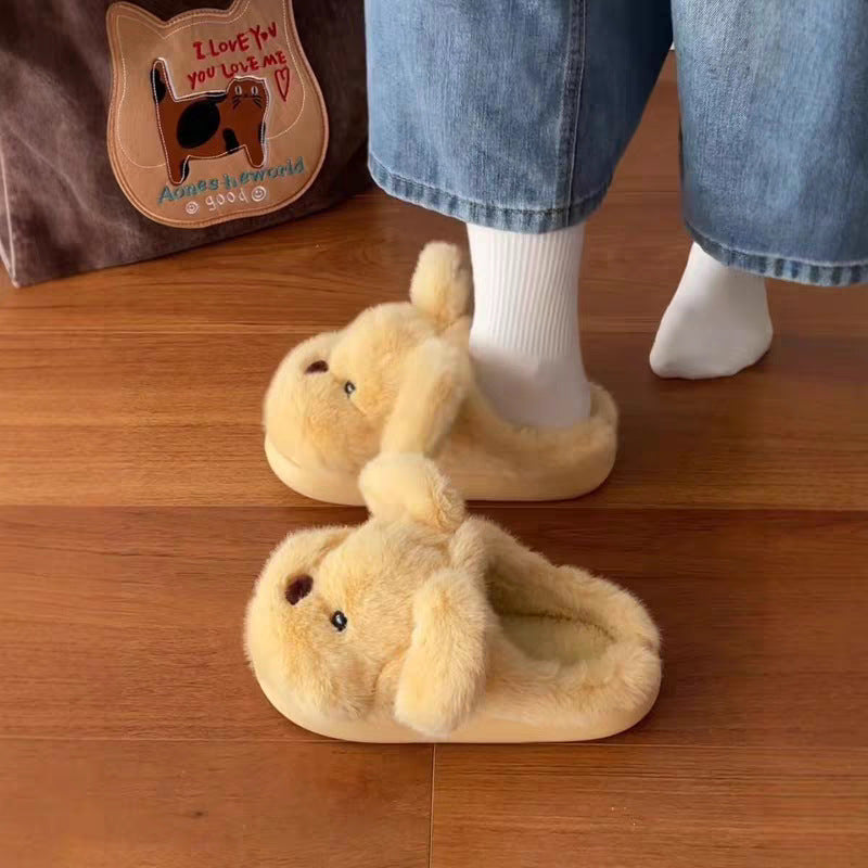 Chaussons Chien Cocooning Femme – Douceur d’Hiver