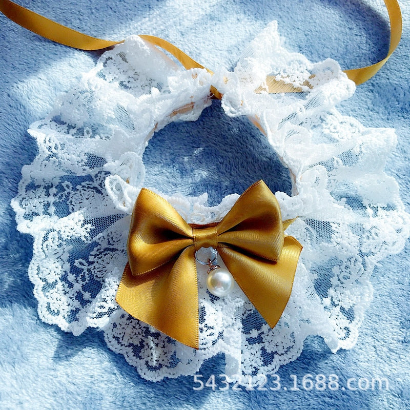 Le Col de la Petite Héritière — Collier en Dentelle pour Chat & Chien