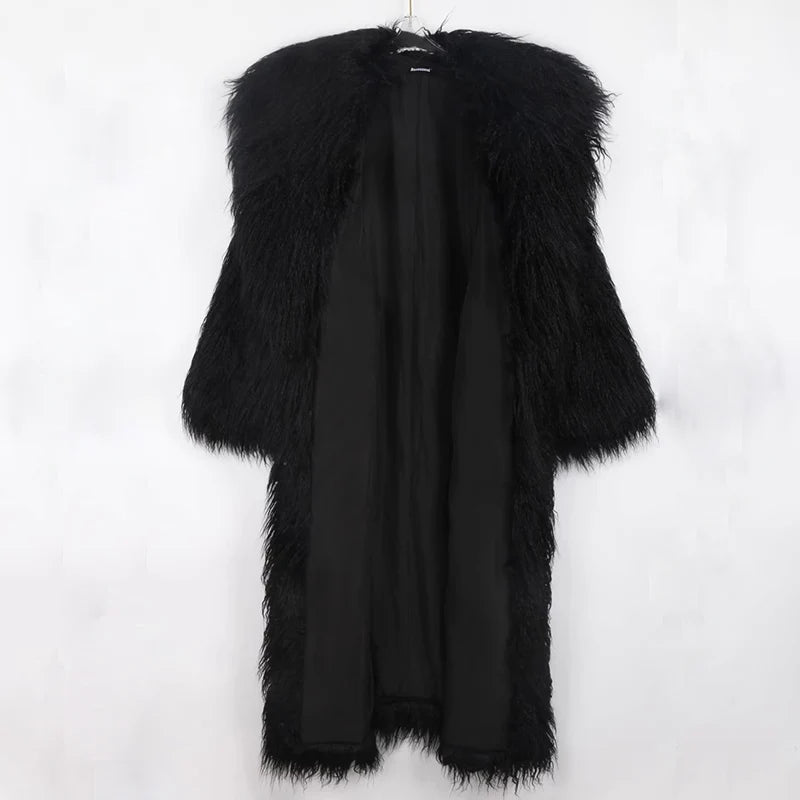 Manteau Impérial d’Hiver – Long Effet Fourrure