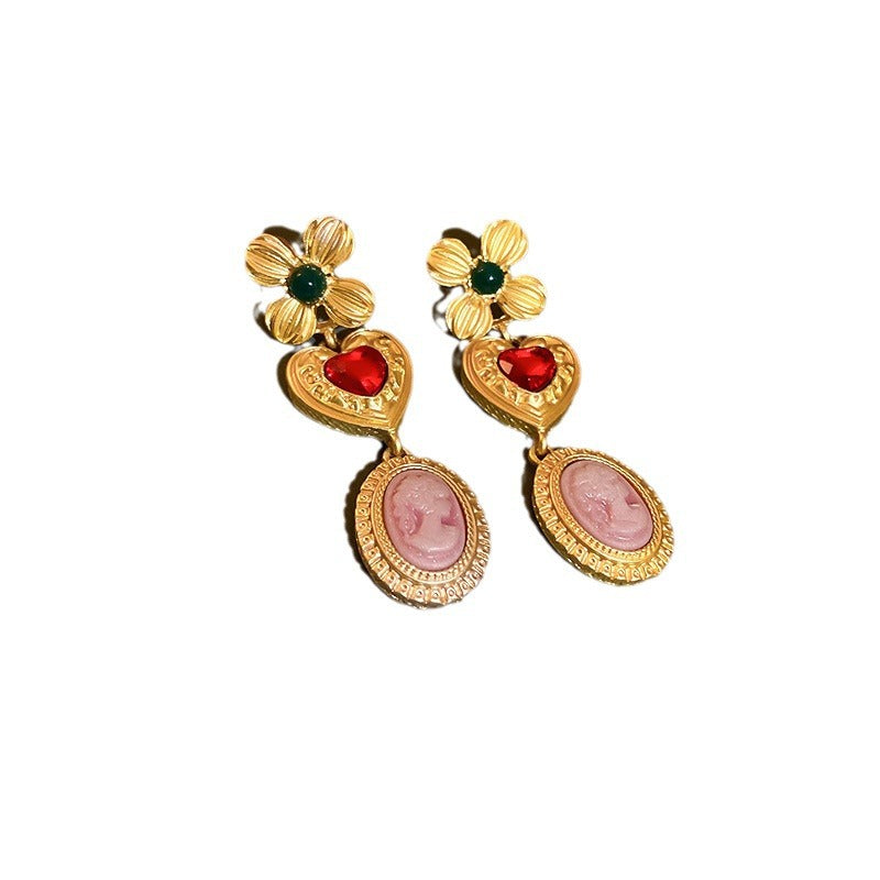Les Médaillons des Ombres — Boucles d’Oreilles Vintage