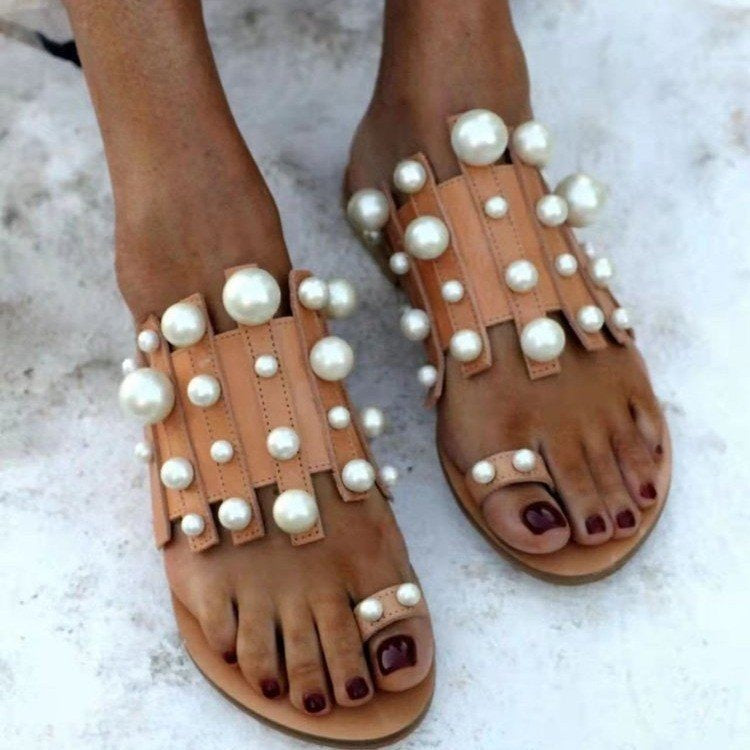 Sandales Nacrées des Abysses – Perles & Esprit Sirène
