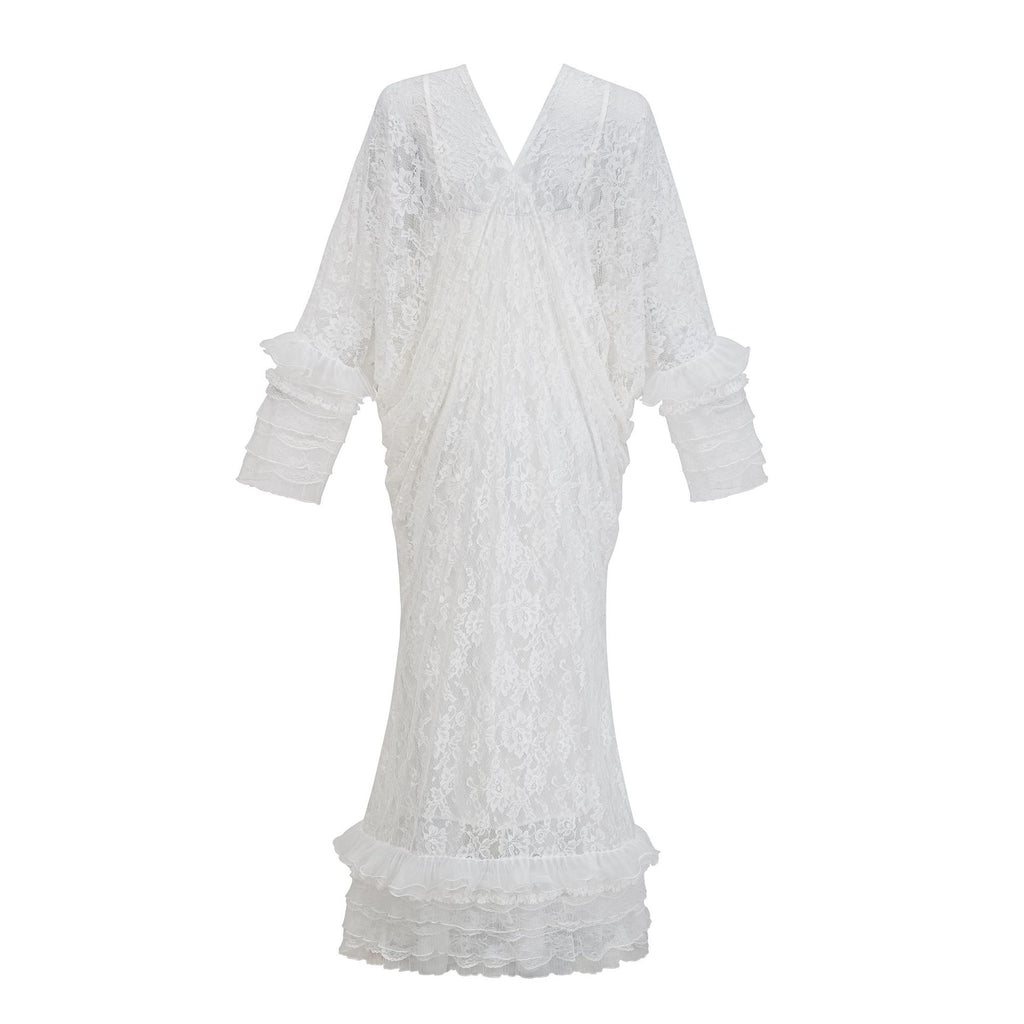 Robe Spectrale Victorienne avec Voile – Blanche ou Noire