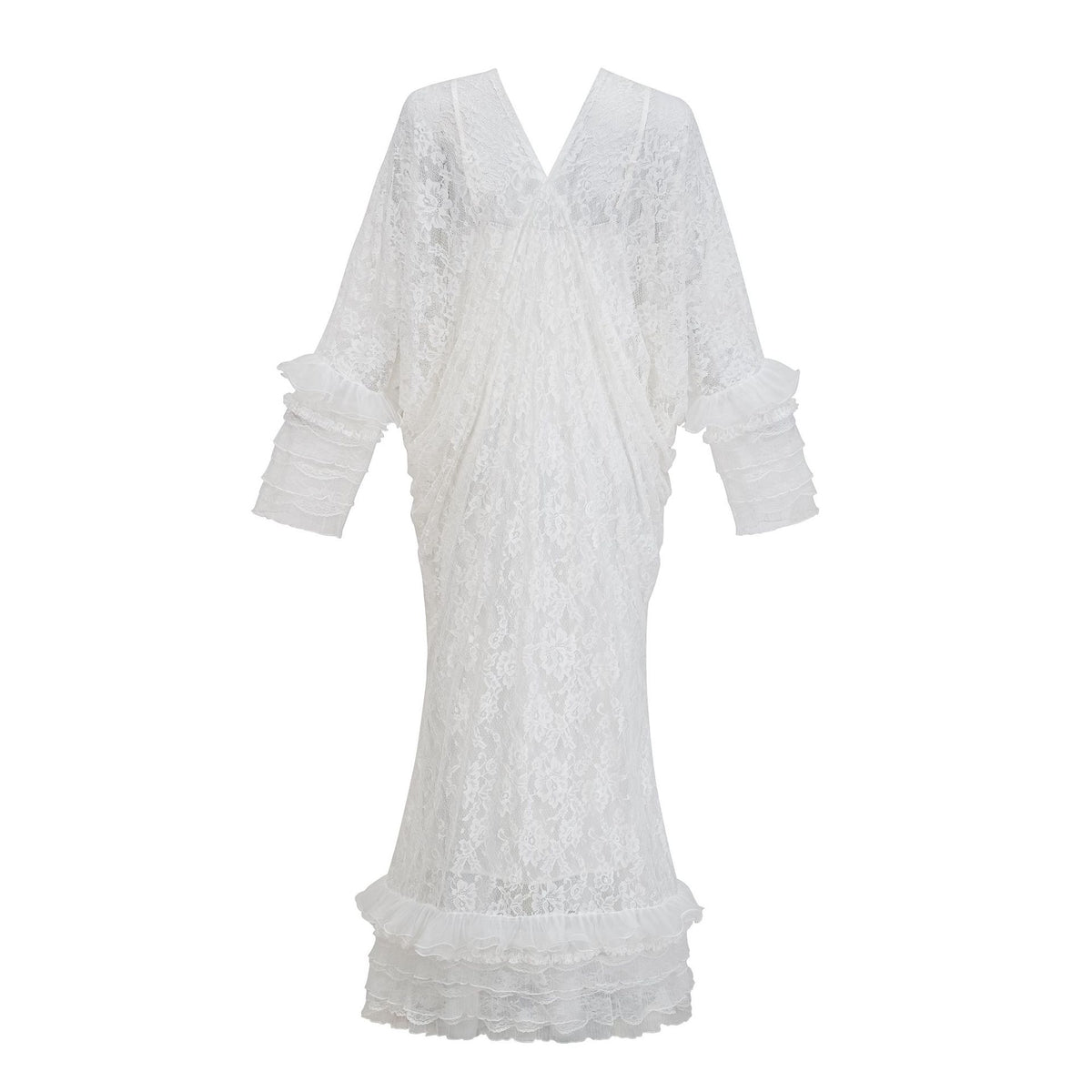 Robe Spectrale Victorienne avec Voile – Blanche ou Noire