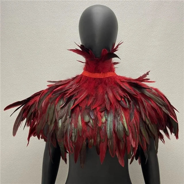 Night Plumes Collar — Gothic Shoulder Cape