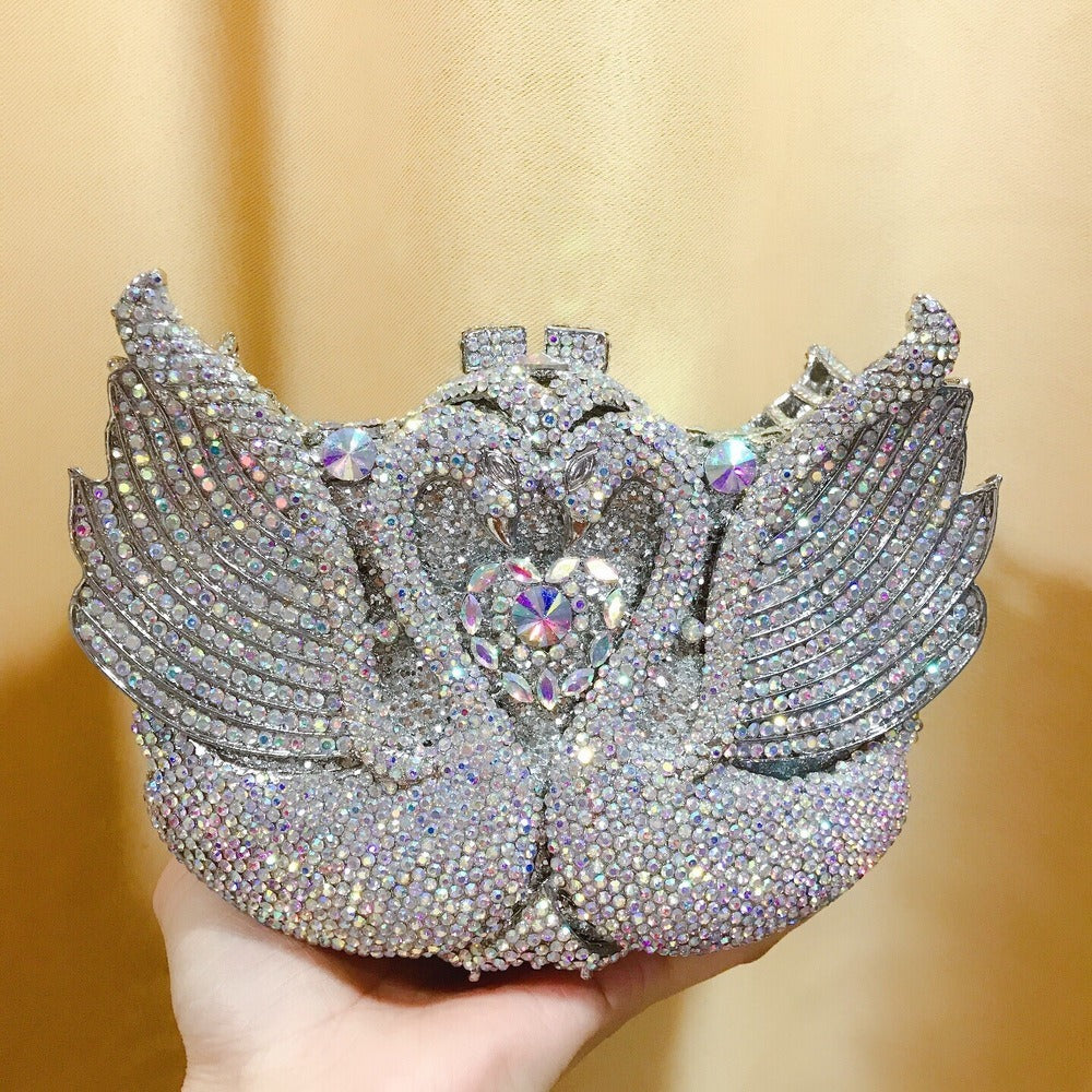 Minaudière Cygne de Cristal – Élégance Nocturne