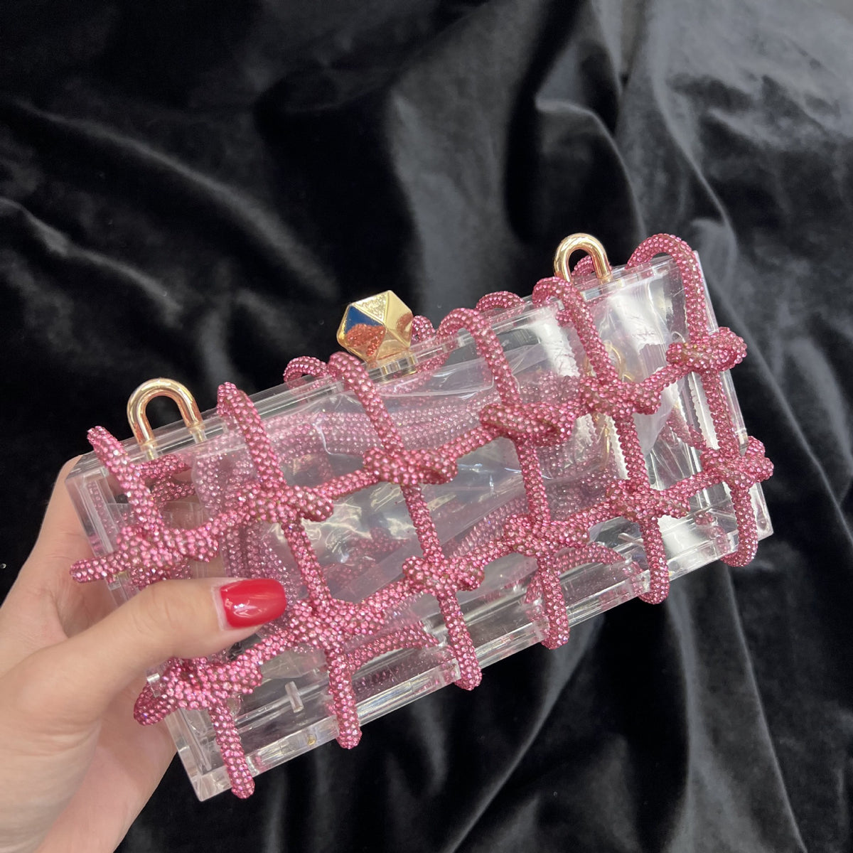 Sac Cristal des Profondeurs – Minaudière Tressée Sirène
