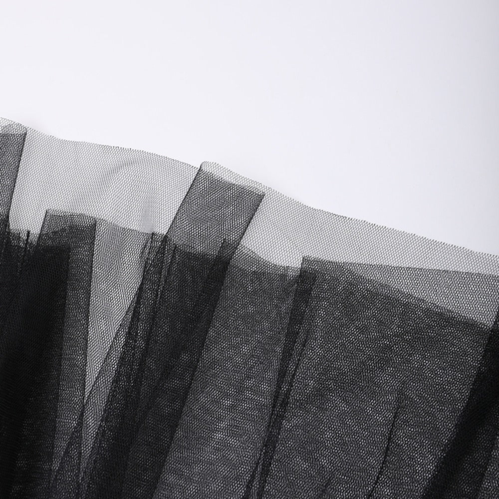 Robe Voile Noire à Superposer – Ombres en Cascade
