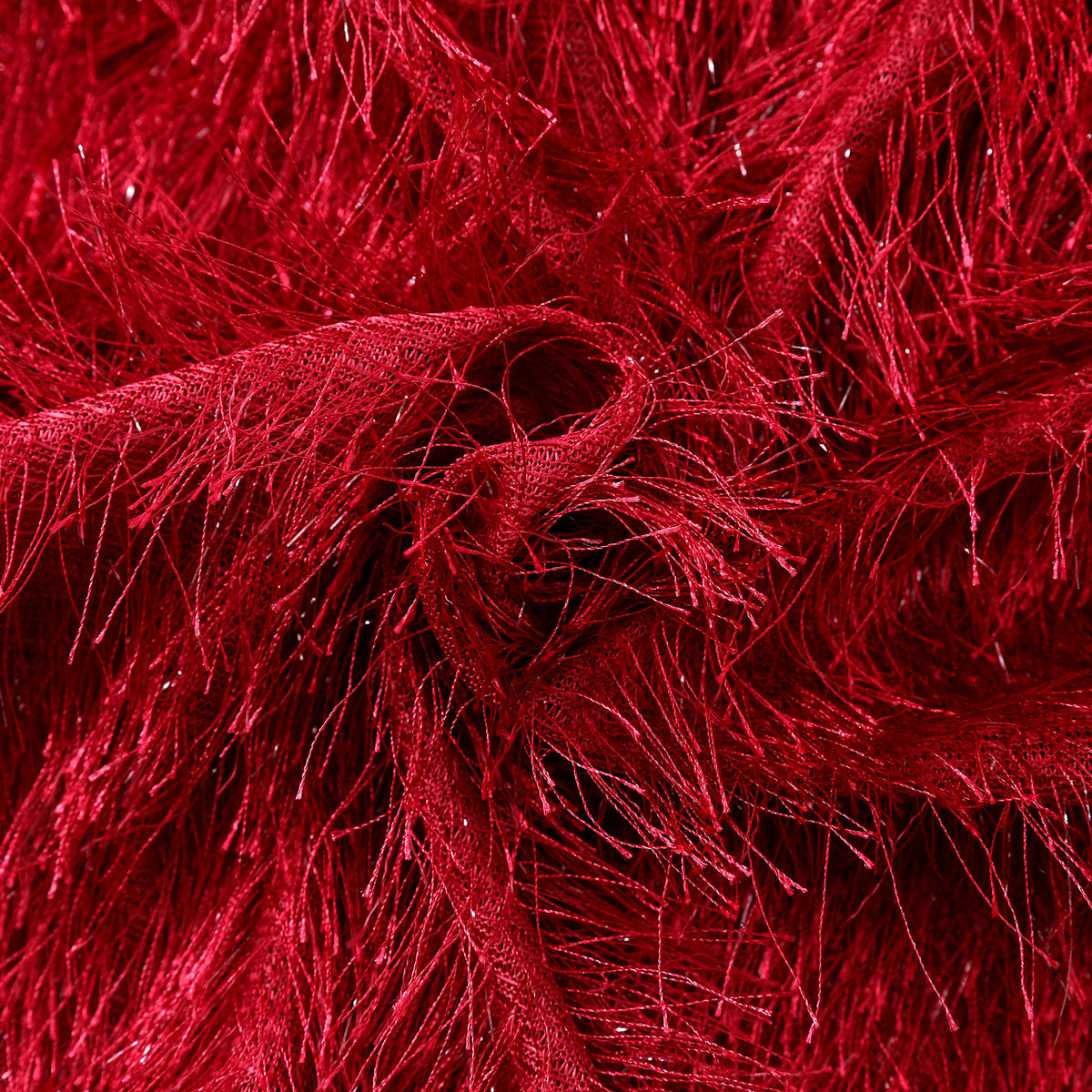 Robe Bordeaux à Franges & Chaînes – Velours de Minuit