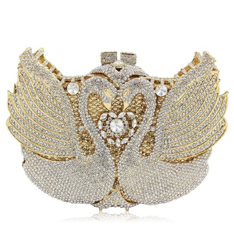 Minaudière Cygne de Cristal – Élégance Nocturne