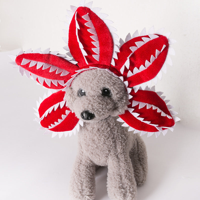 Coiffe Fleur Carnivore pour Chien & Chat – Costume Halloween