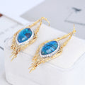 Boucles d’Oreilles Plumes du Phénix d’Azur