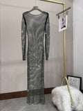 Robe Voile de Diamants – Résille Scintillante