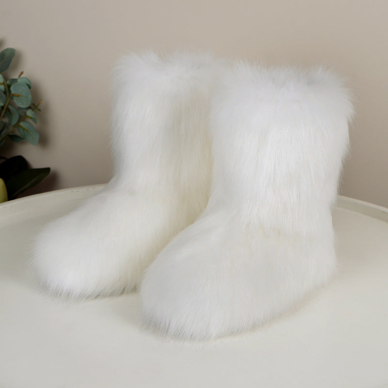 Bottes fourrées d’hiver – Effet fourrure & doublure chaude