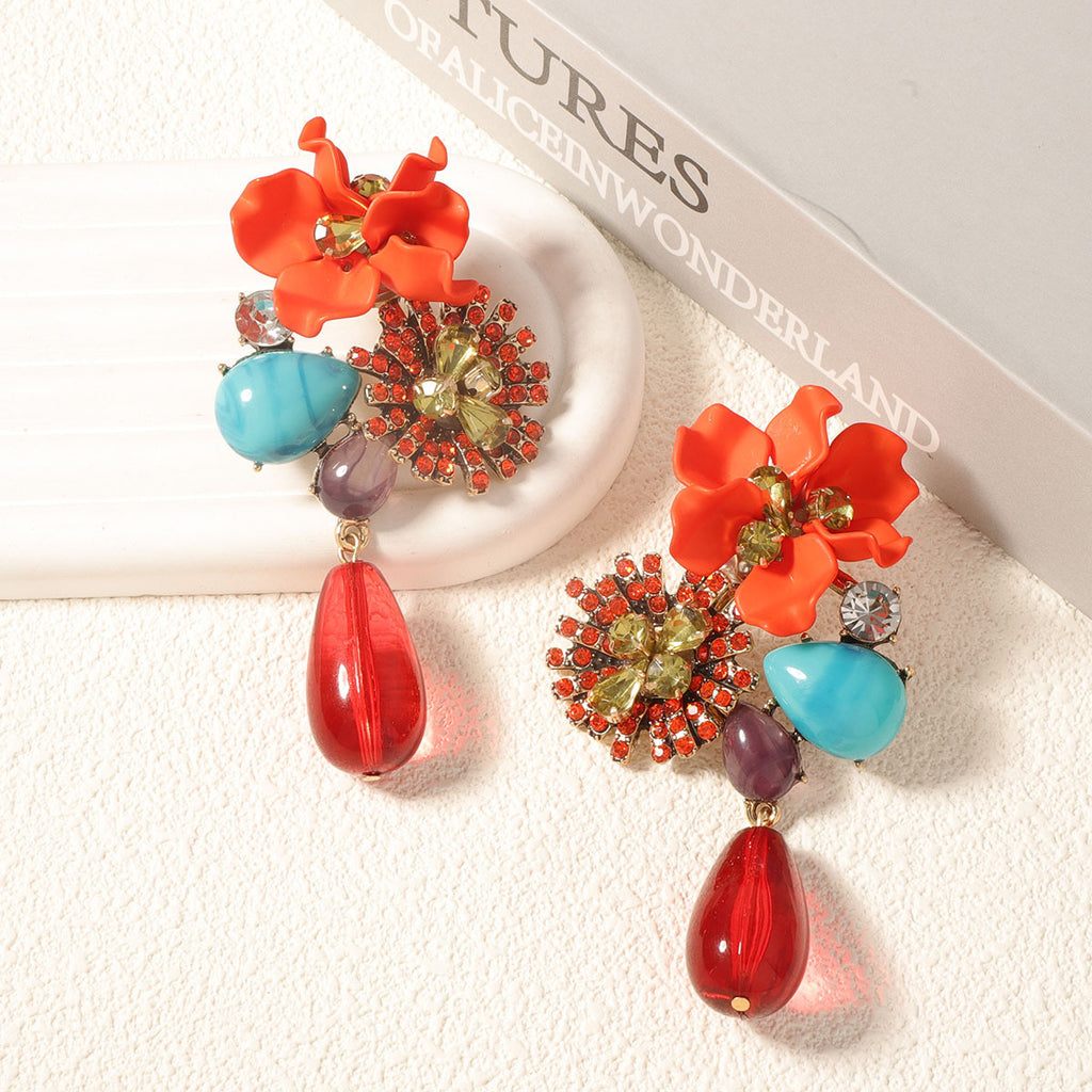 Les Fleurs de Salem – Boucles d’Oreilles Goutte Écarlate