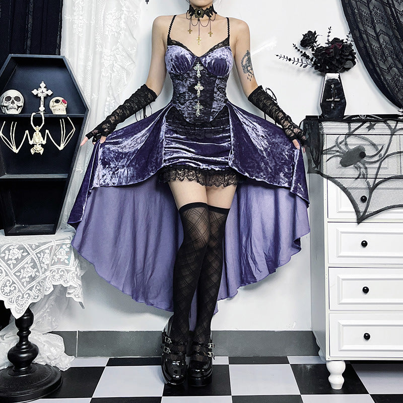 Robe Cabaret Violet Nocturne – Cirque des Ombres