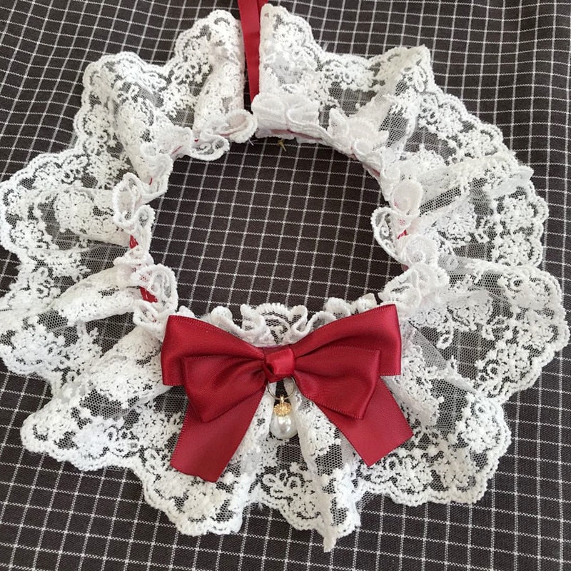 Le Col de la Petite Héritière — Collier en Dentelle pour Chat & Chien