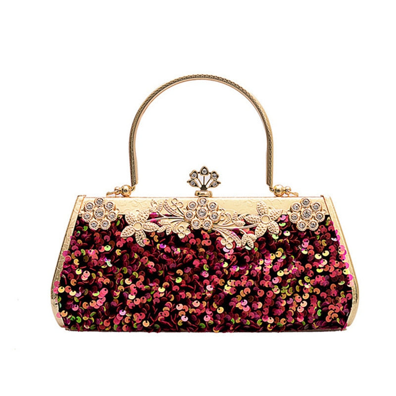 Clutch Baroque à Sequins & Cristaux – Éclat Nocturne