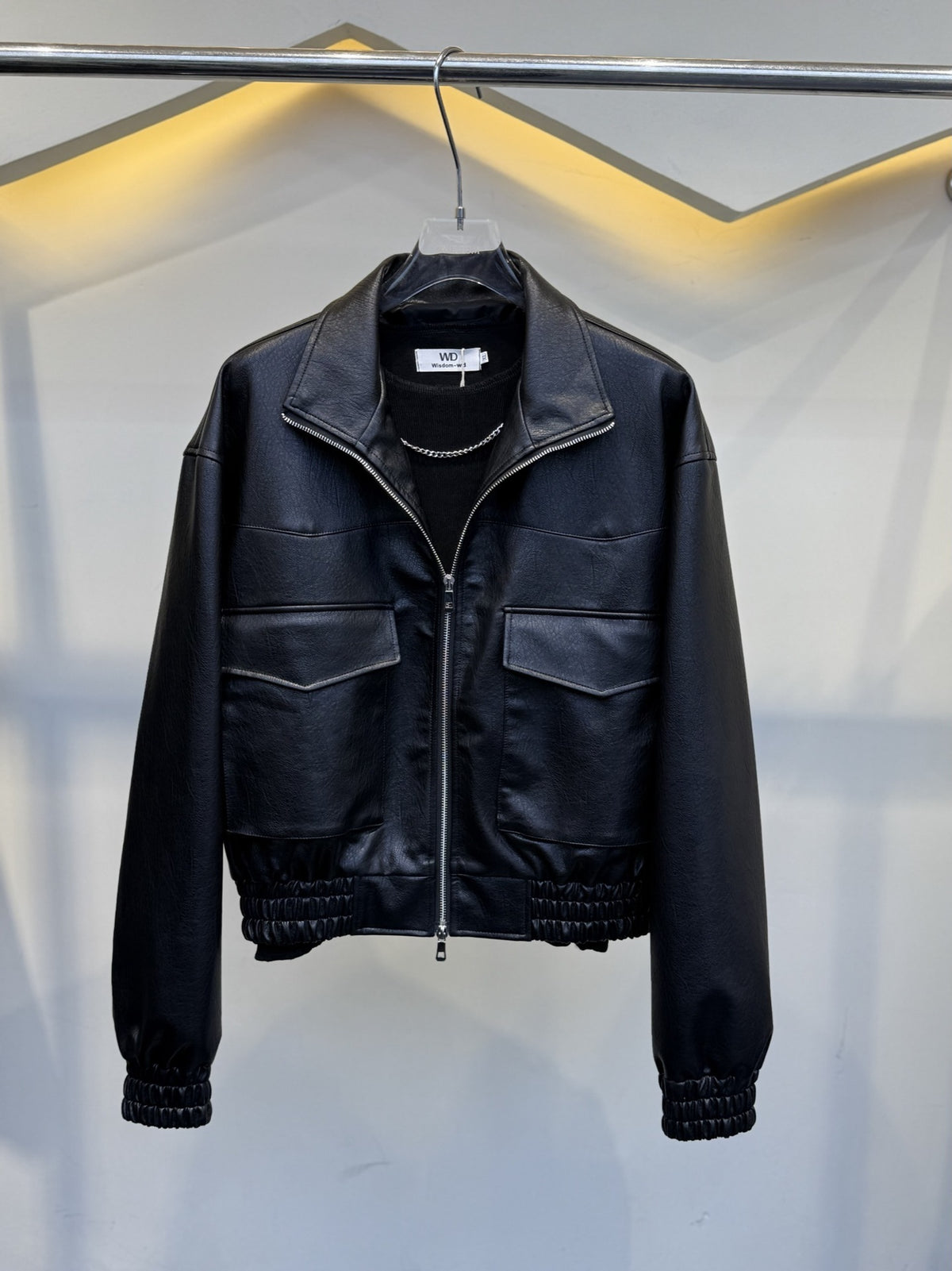 Blouson Noir Homme – Cuir Urbain Nocturne