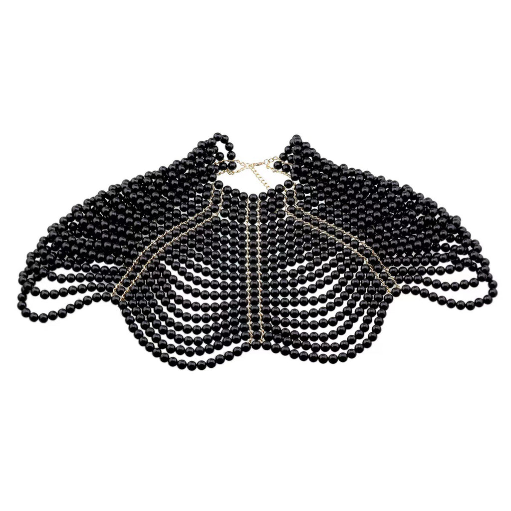 Plastron d’Épaules en Perles – Cape Bijou Mystique