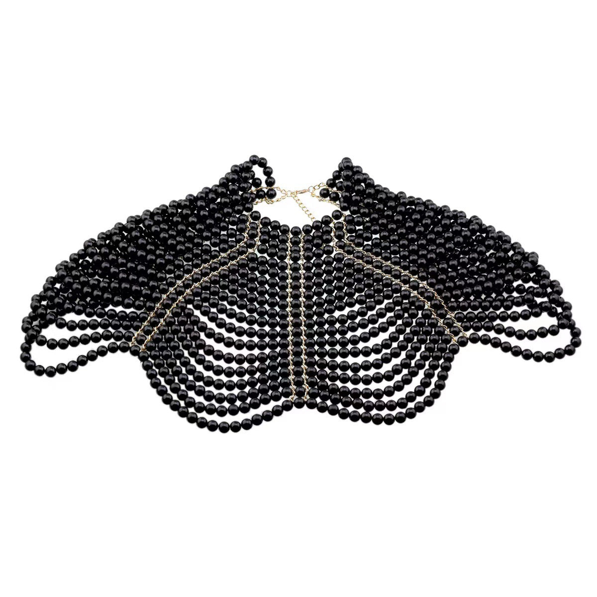 Plastron d’Épaules en Perles – Cape Bijou Mystique