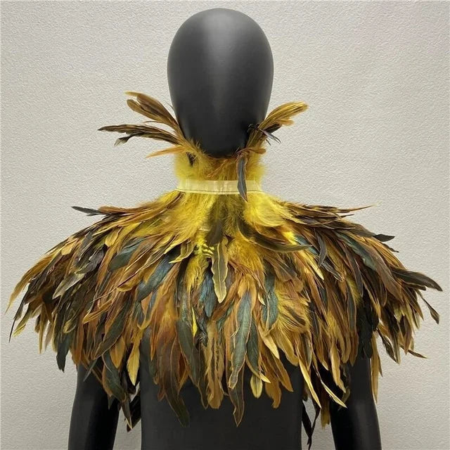 Night Plumes Collar — Gothic Shoulder Cape