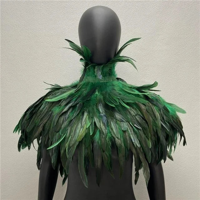 Night Plumes Collar — Gothic Shoulder Cape