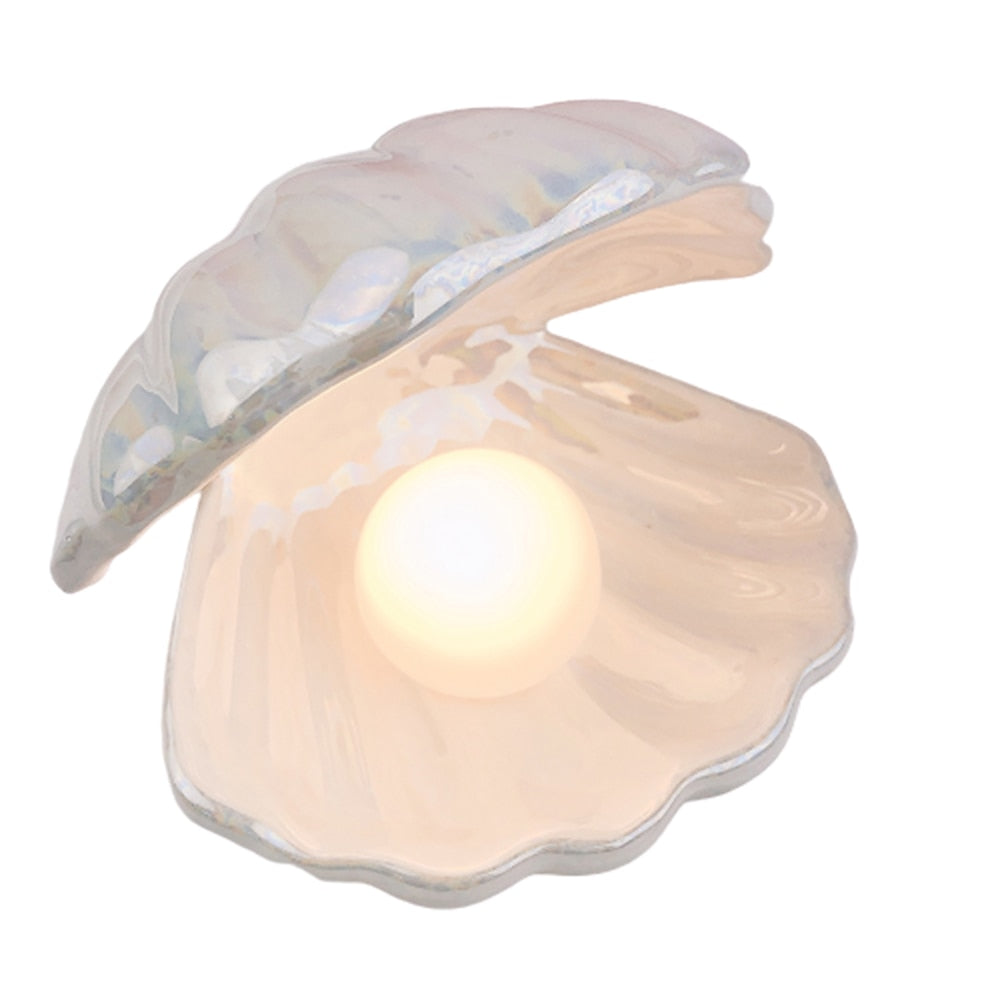 Veilleuse Coquillage & Perle – Lueur des Abysses