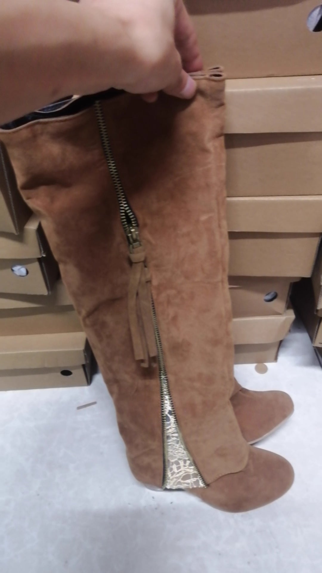 Bottes hautes bohème sombre à talon – Esprit sorcière nomade