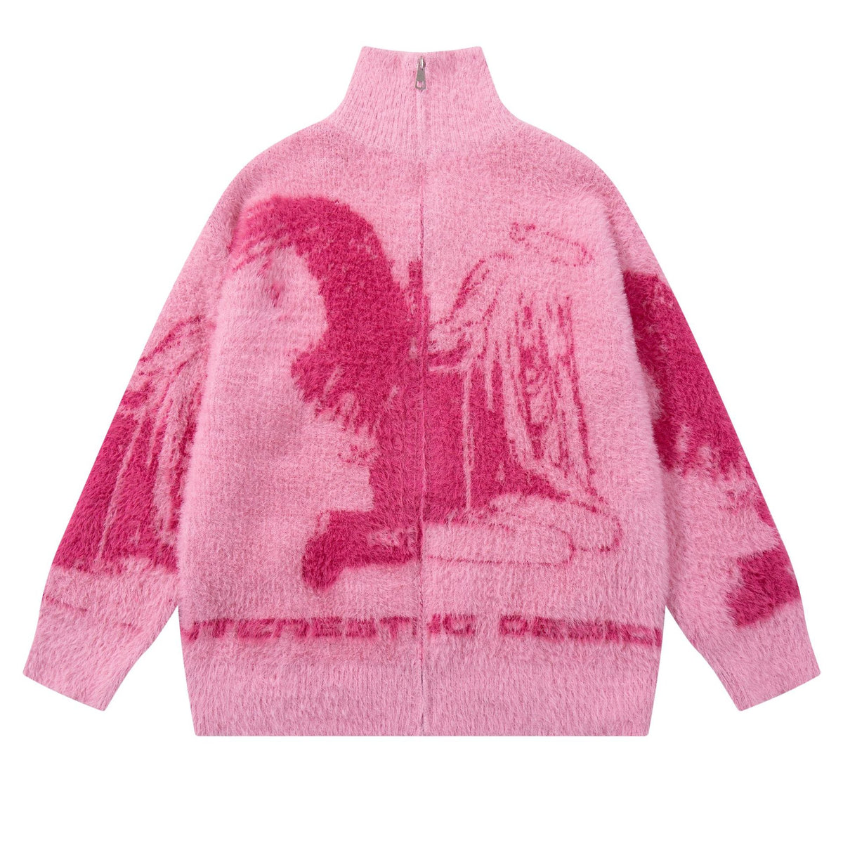 Sweat oversize demi-zip Dark Angel – Ange gothique