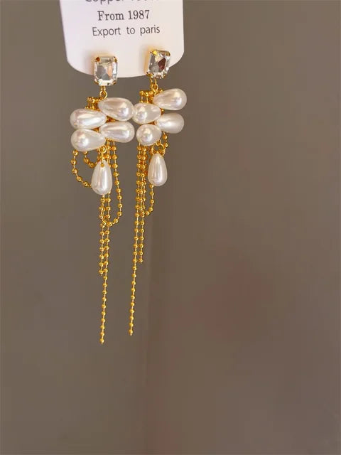 Le Regard des Ombres — Boucles d’Oreilles Œil & Perles