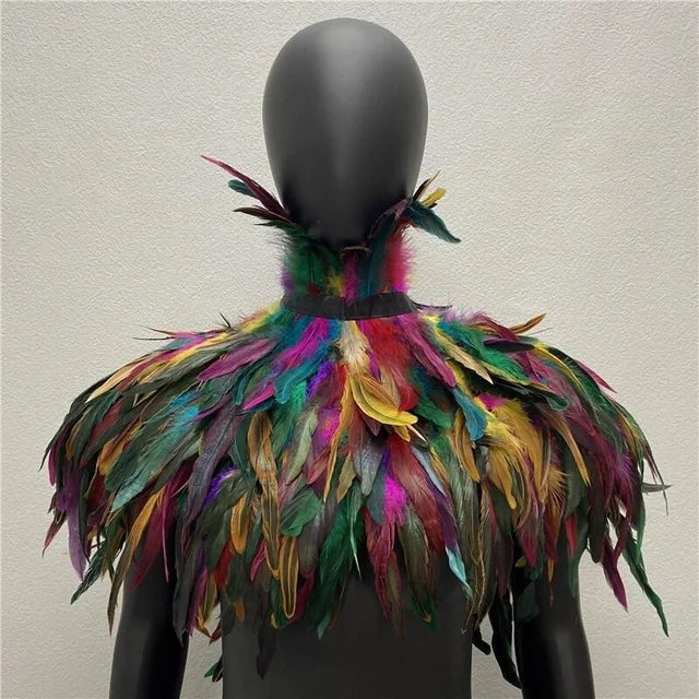 Night Plumes Collar — Gothic Shoulder Cape