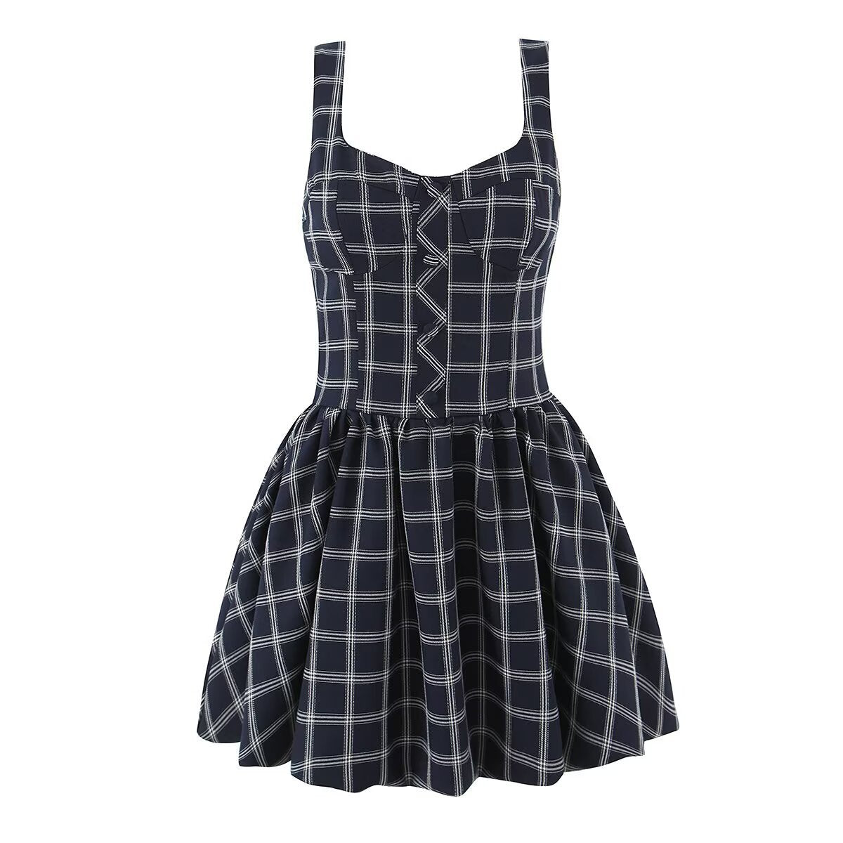 Robe Tartan Rétro – Cirque des Ombres 🖤