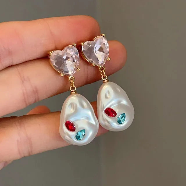 Le Regard des Ombres — Boucles d’Oreilles Œil & Perles