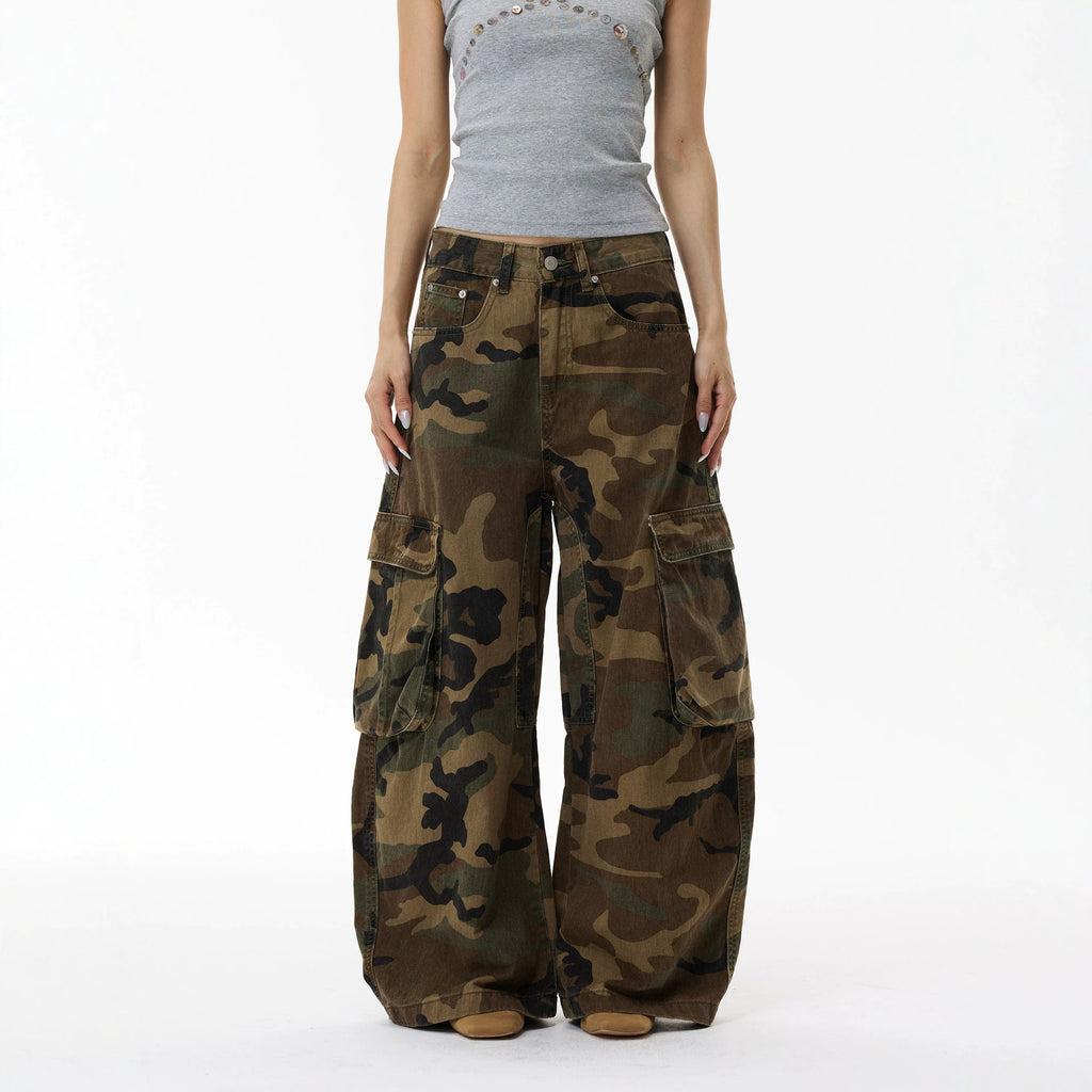 Cargo des Ombres – Pantalon Camouflage Oversize Homme