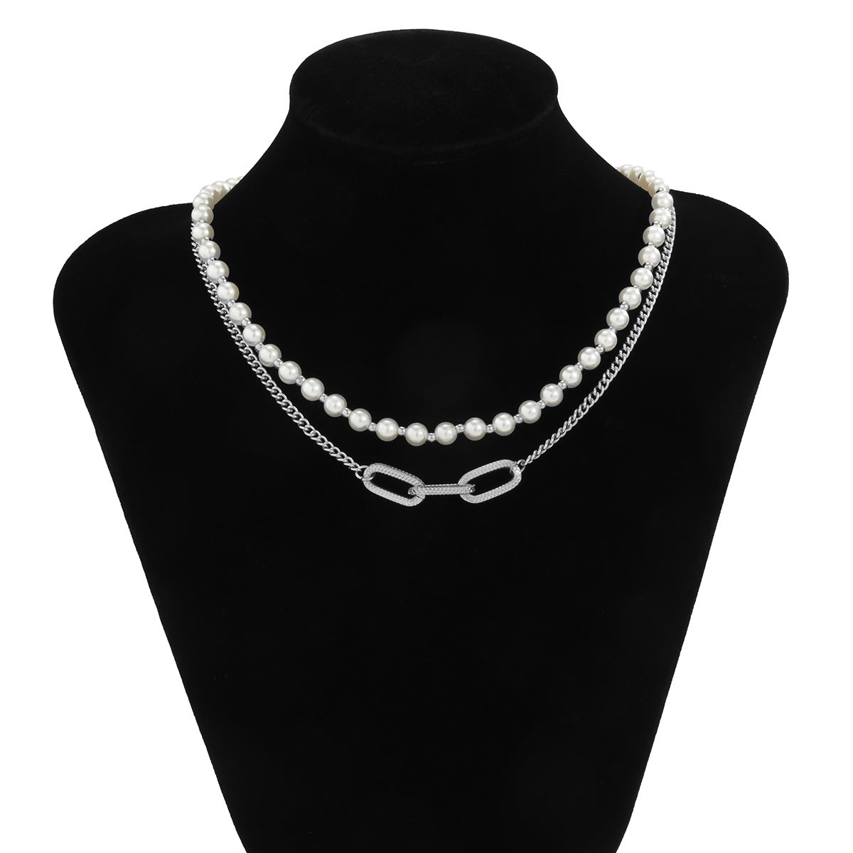 Collier Homme Double Rang Perles & Maillons – Héritier des Ombres