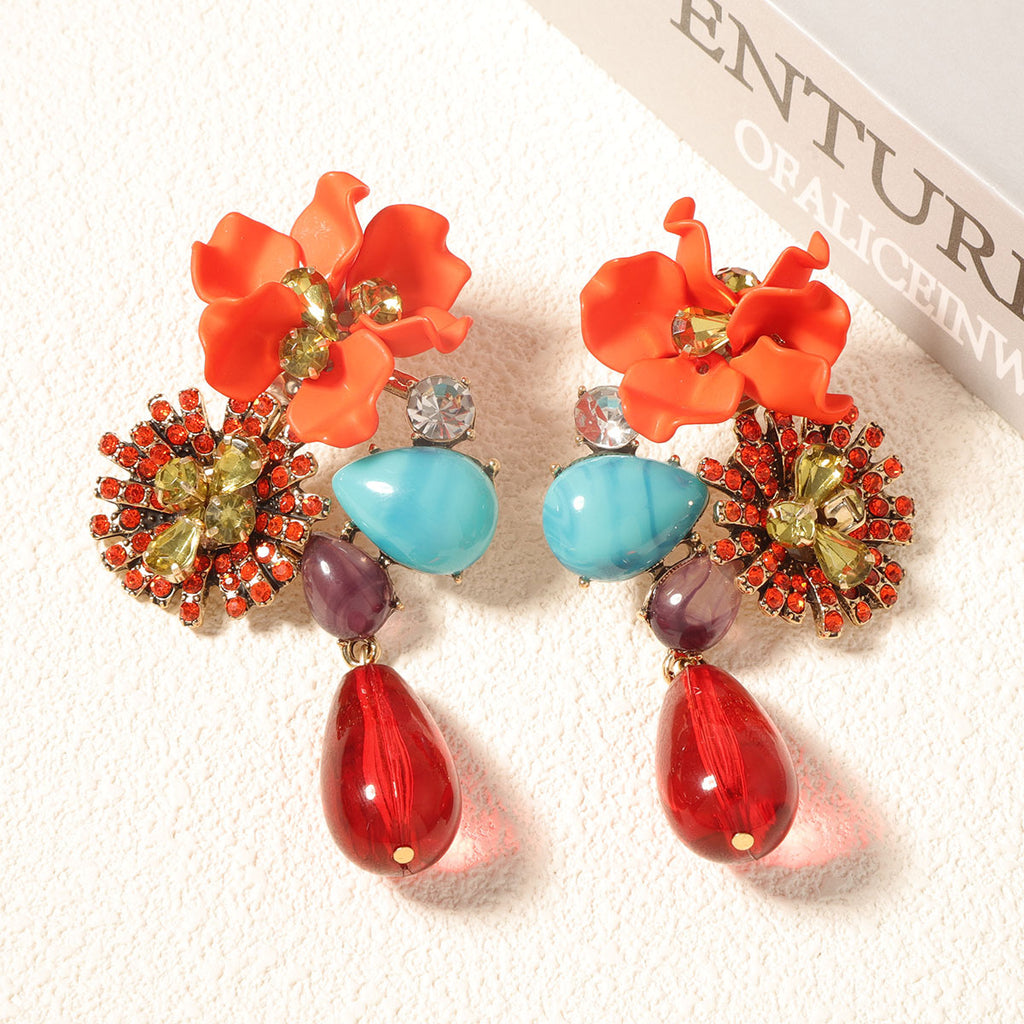 Les Fleurs de Salem – Boucles d’Oreilles Goutte Écarlate