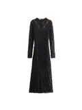 Le Serment de l’Ange Déchu — Robe Longue Noire en Dentelle